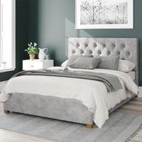 Aspire Olivier Ottoman Bed Kimyo Linen Silver Single