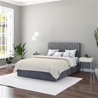 Aspire Grant Upholstered Ottoman Bed Velvet Steel Small Double