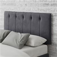 Aspire Hepburn Velvet Superking Headboard - Steel