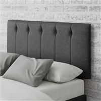 Aspire Hepburn Twill Double Headboard - Charcoal