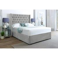 Small Double Divan Bed and Mattress Set in Blush Pink with 2 Storage Drawers  Catherine Lansfield