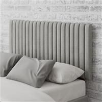 Aspire Grant Velvet Double Headboard- Silver