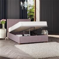 Laurence Llewelyn-Bowen Laurence Llewelyn Bowen Estella Ottoman Storage Bed Plush Velvet Blush Small Double