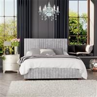 Laurence Llewelyn-Bowen Laurence Llewelyn Bowen Estella Ottoman Storage Bed Mirazzi Velvet Silver Small Double