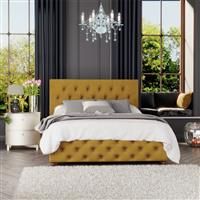 Laurence Llewelyn-Bowen Laurence Llewelyn Bowen Luna Ottoman Storage Bed Plush Velvet Ochre King