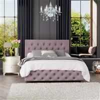 Laurence Llewelyn-Bowen Laurence Llewelyn Bowen Luna Ottoman Storage Bed Plush Velvet Blush Super King