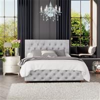 Laurence Llewelyn-Bowen Laurence Llewelyn Bowen Luna Ottoman Storage Bed Mirazzi Velvet Silver Super King