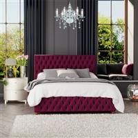 Laurence Llewelyn-Bowen Laurence Llewelyn Bowen Seren Ottoman Storage Bed Plush Velvet Berry Small Double