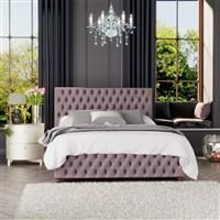 Laurence LlewelynBowen Laurence Llewelyn Bowen Seren Ottoman Storage Bed Plush Velvet Blush Double