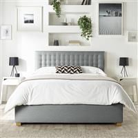 CL Opulence Twill Kingsize Ottoman Bedframe - Grey