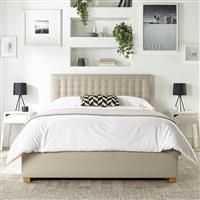 CL Opulence Twill Kingsize Ottoman Bedframe - Natural