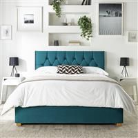 CL Boutique Velvet Superking Ottoman Bedframe - Emerald