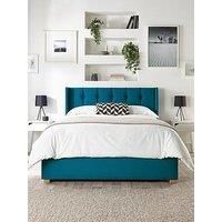 CL Utopia Velvet Superking Ottoman Bedframe - Emerald
