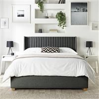 CL Soho Twill Double Ottoman Bedframe - Charcoal