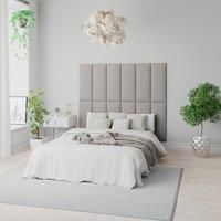 EasyMount Wall Mounted Upholstered Panels, Modular DIY Headboard in Plush Velvet Fabric (Pack of 4)