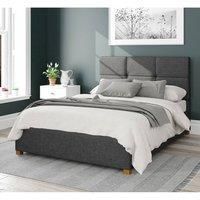 Aspire Beds Ottoman - 6 Square - Saxon Twill - Charcoal - 30