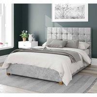 Aspire Beds Ottoman - 24 Square - Mirazzi Velvet - Silver - 46