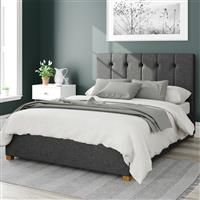 Aspire Beds Ottoman - 5 Vert Ln - Saxon Twill - Charcoal - 50