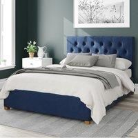 Aspire Beds Ottoman - 6 Diamond - Plush Velvet - Navy - 40