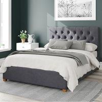 Aspire Beds Ottoman - 6 Diamond - Plush Velvet - Steel - 46
