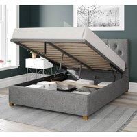 Aspire Beds Ottoman - 6 Diamond - Saxon Twill - Grey - 40