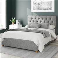 Aspire Beds Ottoman - 6 Diamond - Saxon Twill - Grey - 46