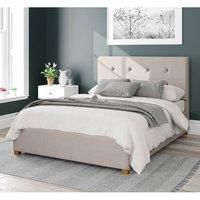 Aspire Beds Ottoman - Buttoned with Studded Band - Eire Linen - Off White - 46