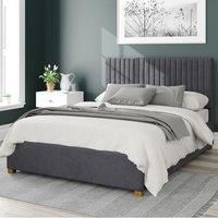 Aspire Beds Ottoman - 19 Vert Ln - Plush Velvet - Steel - 30