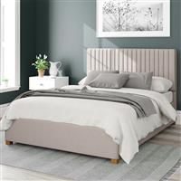 Aspire Grant Linen Double Ottoman Bedframe - Off White