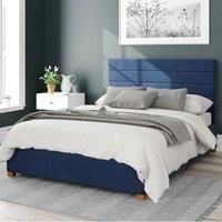 Aspire Beds Ottoman - Hor Ln - Plush Velvet - Navy - 40