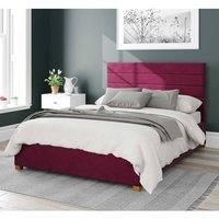 Aspire Beds Ottoman - Hor Ln - Plush Velvet - Berry - 60