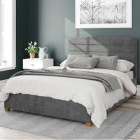 Aspire Beds Ottoman - Hor Ln - Firenze Velour - Charcoal - 30