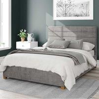 Aspire Beds Ottoman - Hor Ln - Firenze Velour - Silver - 40