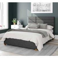 Aspire Beds Ottoman - Hor Ln - Saxon Twill - Charcoal - 30