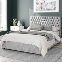 Aspire Beds Ottoman - 48 Diamond - Mirazzi Velvet - Silver - 40