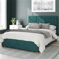 Aspire Grant Velvet Kingsize Ottoman Bedframe - Emerald