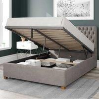 Aspire Monroe Velvet Superking Ottoman Bedframe - Silver