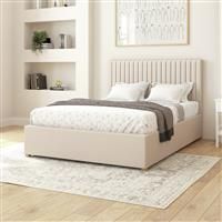 Aspire Grant Double Linen Adjustable Bed Frame - Off White