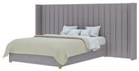 Aspire Grandeur Wing Double Ottoman Bed Frame - Grey