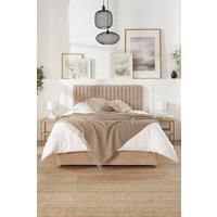 Aspire Grant Divan, Linen Fabric, Strutted Headboard, No Drawers