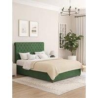Aspire Zahra Velvet Ottoman Bedframe - Bed Frame With Memory Mattress