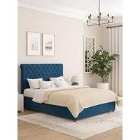 Aspire Zahra Velvet Ottoman Bedframe - Bed Frame With Memory Mattress