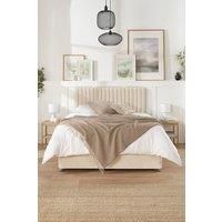 Aspire Grant Divan and Hybrid Memory Pocket Mattress, Linen Fabric, Strutted Headboard, No Drawers