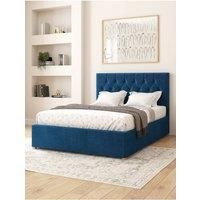 Aspire Furniture Aspire Olivier Electric Adjustable Bed Upholstered With Pocket Sprung Mattress UK Made Plush Navy Size Superking