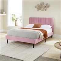 Aspire Furniture Rosella Upholstered Bed Pink - Double