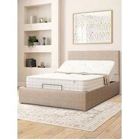 Aspire Garland Natural Linen Adjustable Bed & Matress - King - Super King