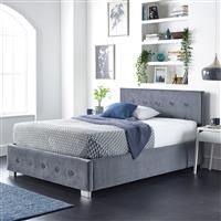 Aspire Side Lift Kingsize Ottoman Bed with Mattress - Grey