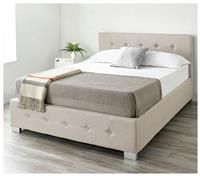 Aspire Double End Lift Ottoman Bed with Mattress - Beige