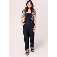 40s 50s Women's Landgirl Dungarees - Ladies Denim Jeans with Straps & Buttons