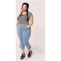 Hell Bunny Kiralee Cropped Jeans Blu